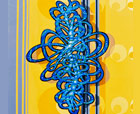 Titel: -- Confusion of mind -- , Abstrakte Komposition in Gelb und Blau