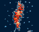 Titel: -- Molecular structure -- , Molekular-Konstrukt mit Comic