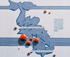 Titel: - The blueberrysoul - , Minimalgraffiti, drei Lettern und Bubbles